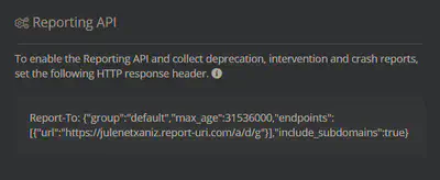 Report URI Reporting API